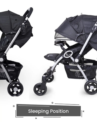 R For Rabbit Chocolate Ride Black Grey Baby Stroller