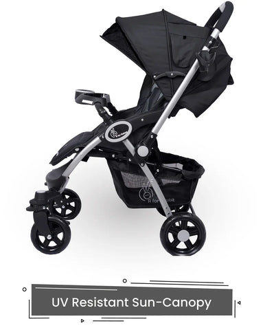 R For Rabbit Chocolate Ride Black Grey Baby Stroller