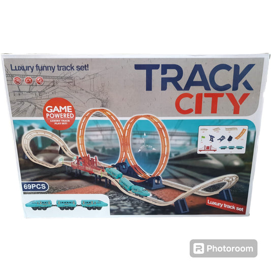 kids track city train track set