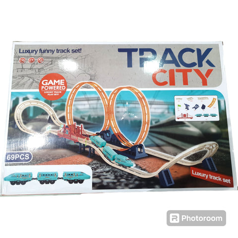 kids track city train track set