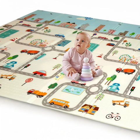 Rubber Baby Play Mat (Multicolor, Extra Large)