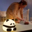 Panda Silicon Night Lamp for Kids Rechargeable Lamp Night Light Night Lamp  (9.4 cm, White)