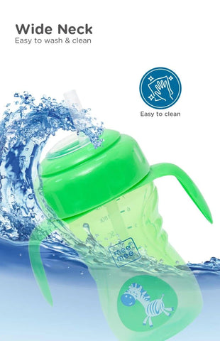 Mee Mee Easy Grip Sipper Cup with Twin Handle (210 ml) & 2 in 1 Spout and Straw Sipper Cup