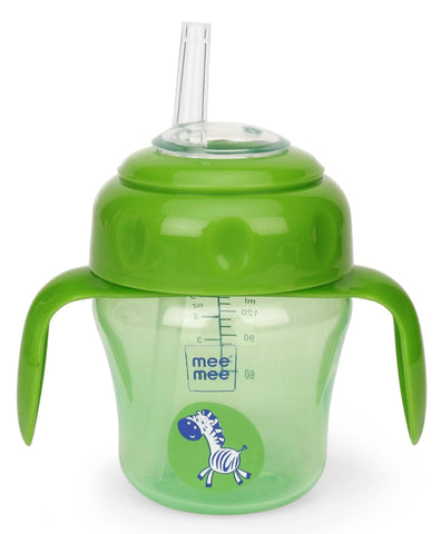 Mee Mee Easy Grip Sipper Cup with Twin Handle (210 ml) & 2 in 1 Spout and Straw Sipper Cup