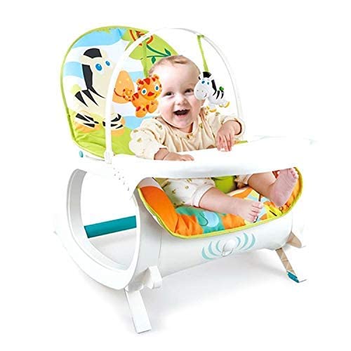 Newborn-to-Toddler Portable Rocker Chair with Tray with Vibration and Musical Mode, Supports up to 20 KG (44 lb), 0-36 Months