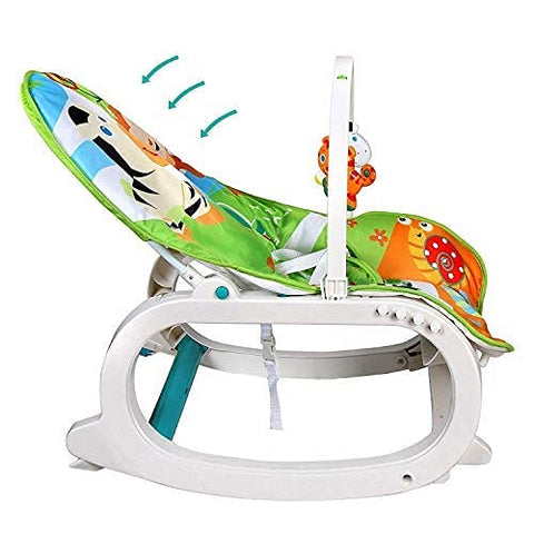 Newborn-to-Toddler Portable Rocker Chair with Tray with Vibration and Musical Mode, Supports up to 20 KG (44 lb), 0-36 Months