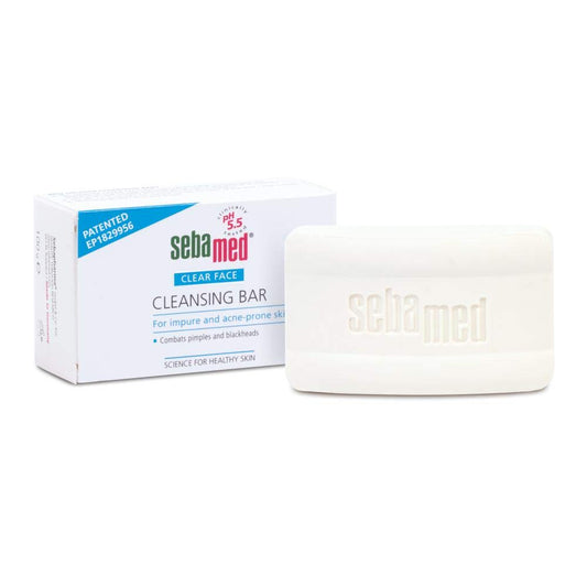 Sebamed Cleansing Bar 150gm|PH 5.5| Soap-free|Normal-oily skin|With vitamins & moisturizing agents