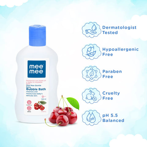 Mee Mee Foamy baby Body wash &,Bubble bath with cherry and Fruit Extracts, Dermatologically Tested for Babies and kids(500Ml)