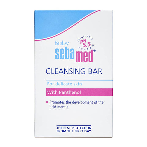 Sebamed Cleansing Bar 150gm|PH 5.5| Soap-free|Normal-oily skin|With vitamins & moisturizing agents